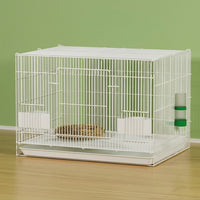Foldable Chick Breeding Cage with Front Door, Metal Wire Foldable Pet Enclosure, No Wheels Quail and Duckling Cage for Indoor Fowl Raising