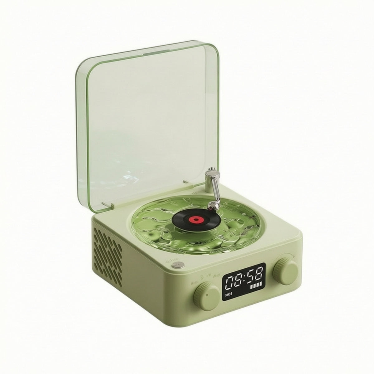 Retro Turntable Style Speaker Vintage Phonograph Player Style Speaker Tabletop Multifunctional for Dorm Room