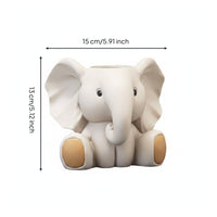 Elephant Pen Holder Multi-Functional Elephant Desk Organizer Desktop Decoration