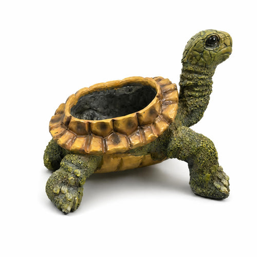 Turtle Planter Resin Planter with Shell Cavity Functional for Plant Lovers