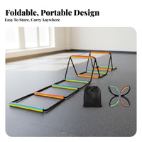 Multi-Purpose Multifunctional Agility Ladder Long-Lasting Speed and Agility Training Ladder Quick Setup Up Quick Setup for Children, Athletes, Home Gym, Outdoor