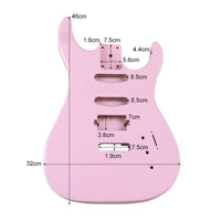 Glossy Guitar Body with Routed Cavities Contoured Electric Guitar Body Natural Instrument Classic for DIY Hobbyists