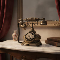 Vintage Rotary Telephone Gift Choice Antique Desk Phone Resin for Hotel, Gallery