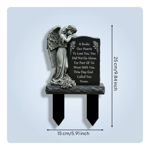 Resin Angel Stake Outdoor Angel Grave Marker Memorial Gift for Graveyard