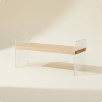 Wooden Desk Shelf Multi-Use Desktop Storage Rack Stable Design for Study