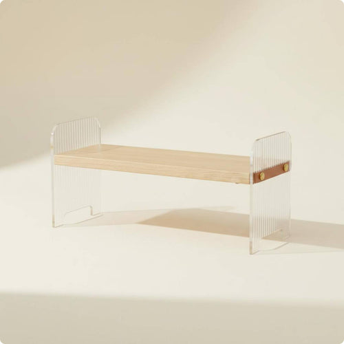 Wooden Desk Shelf Multi-Use Desktop Storage Rack Stable Design for Study