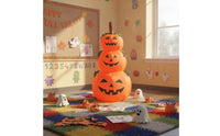 Inflatable Jack-O'-Lantern Stack Large Halloween Inflatable with LED Lights Stacked Pumpkins Outdoor for Yard, Lawn