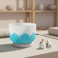 Stress Relief 432hz Healing Bowl 8 Inch Crystal Singing Bowl for Meditation Practitioners, Mindful Movement Enthusiasts