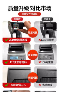 铝合金长方形双边穿线盒电脑办公桌孔洞盖板电视柜桌面过线装饰盖