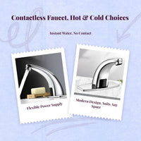 Infrared brass faucet, hot/cold use
