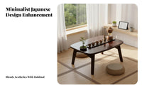 Foldable Tatami Table No Assembly Required Japanesedesign Floor Table for Adults