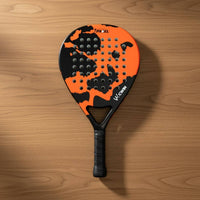 Sand Court Racket Carbon Fiber Paddle Lightweight Carbon Fiber Perforated Paddle Racket for Beginners, Outdoor