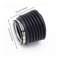 Marine Bellows Sleeve Corrugated Bellows Tube with Clamps Flexible for Boat Owners, Mechanics