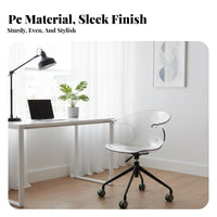 Wheeled Study Chair Adjustable Height Office Furniture Space-Saving for Students