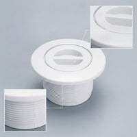 Flush-Mounted Suction Fitting with Flange White Pool Inlet Fitting for Water Circulation