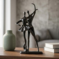 Ballet Dancer Figurine Rectangular Base Ballet Sculpture Dynamic Pose