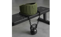 Heavy Duty Weight Training Belt with Chain Locking Carabiners Chain Weighted Belt Adjustable Fit Padded for Weightlifters, Bodybuilders, Athletes, Gym, Workout