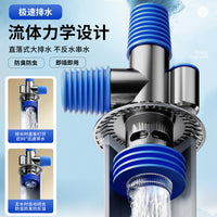 洗衣机下水三通二合一专用排水管道地漏接头分水器水槽防溢水
