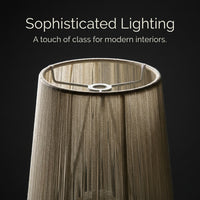 Light Shade with E27 and Double Fitting for Table Lamps, Pleated Textile Lampshade for Living Room Decor, Bedroom Ambient