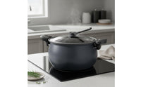 Induction and Gas Compatible Micro Pressure Cooker Non-Stick Nonstick Pressure Cooker Easy Cleaning Cooking Appliance Large Capacity for Stewing