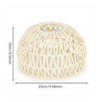 Woven Paper Cord Lampshade Hollow Design Boho Hanging Lamp Shade for Dining Room