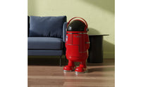 Astronaut Trash Can Flip Lid Astronaut Bin High Gloss Finish for Bedroom, Kids