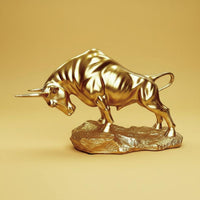 Resin Bull Statue Gift Idea Bull Resin Figurine Creature-Themed for Living Room