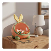 Hare Ear Storage Box Desktop Hare Organizer Dust-Resistant Bunny Shaped Container for Kids, Girls, Bedroom, Vanity, Kitchen Counter