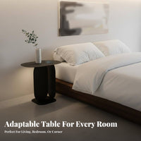 Dual-panelPanel Base Table Modern Design Nightstand Minimalist Design