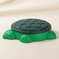 Plastic Turtle Sandbox Textured Play Basin with Lid Large Sandpit Low-Height for Children, Toddlers, Kindergarten, Playroom, Backyard