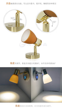 LED阅读灯床头灯3W可触摸USB调光灯旅居车房车船用配件