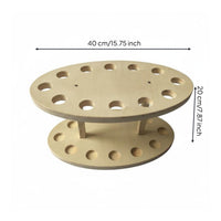 Wooden Fishing Rod Holder Stable Wooden Foundation Fishing Rod Rack Saving for Home