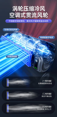 跨境家用厨房免打孔壁挂风扇 家用夏季低噪送风降温神器 直立壁挂