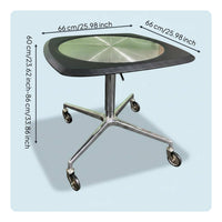 Height Adjustable Rolling Table Bauhaus Design Mobile Sofa Table with Wheels