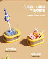 Kids Pretend Play Mop Toy Set with Lights, for Ages 4-6