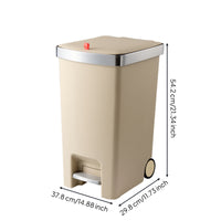 Step Pedal Container Hands-No-Touch Pedal Trash Can Fitted Lid for Kitchen