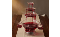 Multi-Tier Wine Fountain Fluted Base Acrylic Wine Fountain Drink Service Wide Round Basin European Plug for Parties, Banquets