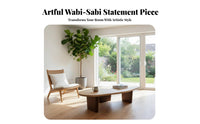 Wabi-Sabi Aesthetic organic shape Accent Table Modern Minimalist Design Low Table Irregular Shape Living Room Furniture Natural Texture for Homeowners, Interior Designers, Apartment Dwellers, Home, Lounge Area