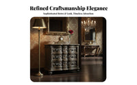 French provincial design Carved 3-Drawer Commode Distressed Finish Nightstand Ornate Carvings Bedside Cabinet Vintage Inspired for Antique Lovers, Interior Designers, Guest Room, Home Decor, Hallway, Entryway