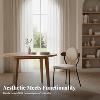Upholstered Curvedspine support Chair Sturdy Metal Legs Upholstered Wooden Chair