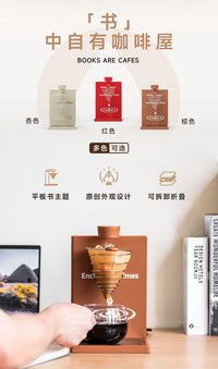 跨境简单递咖啡机便携家用可折叠拆卸自动手动平板滴漏美式咖啡机