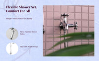 Temperature-regulated Brass Shower Faucet Set, Wall-Mounted, double Control, High Pressure, Bathroom Shower System
