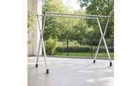 Stainless Steel Clothes Drying Rack Foldable Laundry Drying Rack Floor-Standing Telescopic for Balcony, Apartment