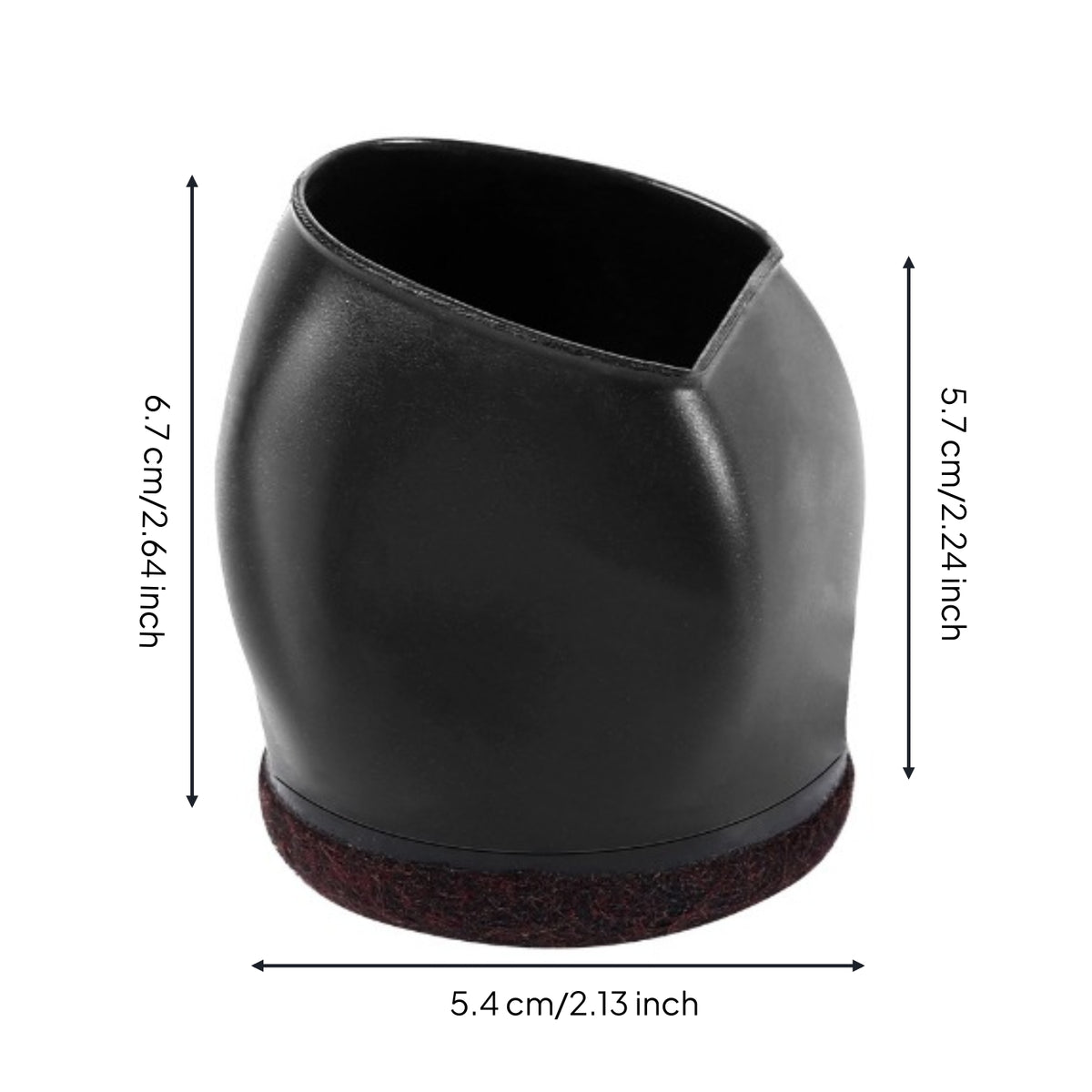 5 Pieces Slip-on Chair Leg Caps with Felt Bottom Quiet Chair Leg Cap with Felt Thickened Thick