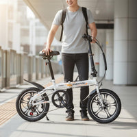 Mini Folding Bike Disc Brakes Folding Cycle Variable Speed for Commuting, Kids