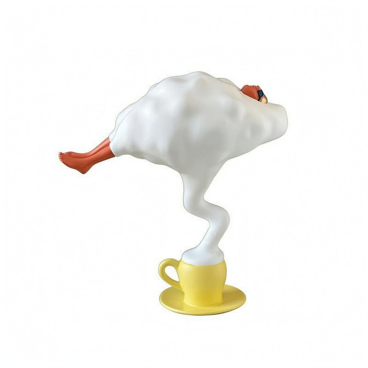 Coffee Cup Figurine Playful Beach Figure Figurine Composite Material