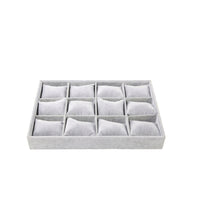 Watch Tray with Pillows Rectangular Jewelry Tray with Pillows Velvet Organizer for Jewelers, Collectors, Retail Counters, Dressing Tables