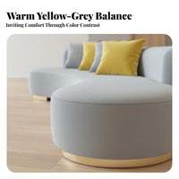 Curved configurable Settee Modern Design Configurable Sofa Set Minimalist design Reception Couch for Homeowners, Families, Lobby, Lounge, leisure Area
