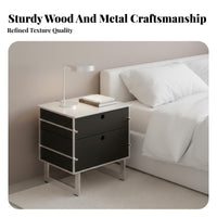 Bedside Vanity Table Modernist Design Nightstand Sturdy Construction for Apartment