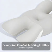 Pressure-Pressure-Relieving Face & Ear Butterfly Memory Foam Pillow Breathable Side Sleeper Pillow Skin-Friendly Material for Adults